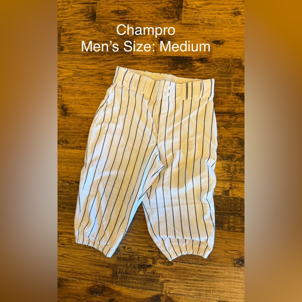 Champro Men's Striped Baseball Pants - White/Black